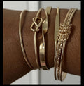 Luxe Layered Gold Bangle Stack Set