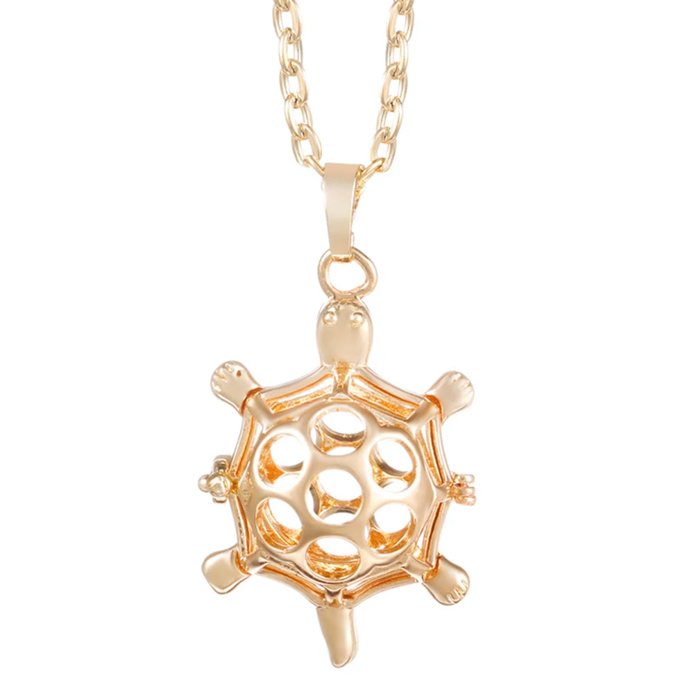 Mexico Chime Music Ball Caller Pendant Aromatherapy Diffuser Necklace Angel Wing Lockets Fine Zircon Pregnant Woman Jewelry Gift