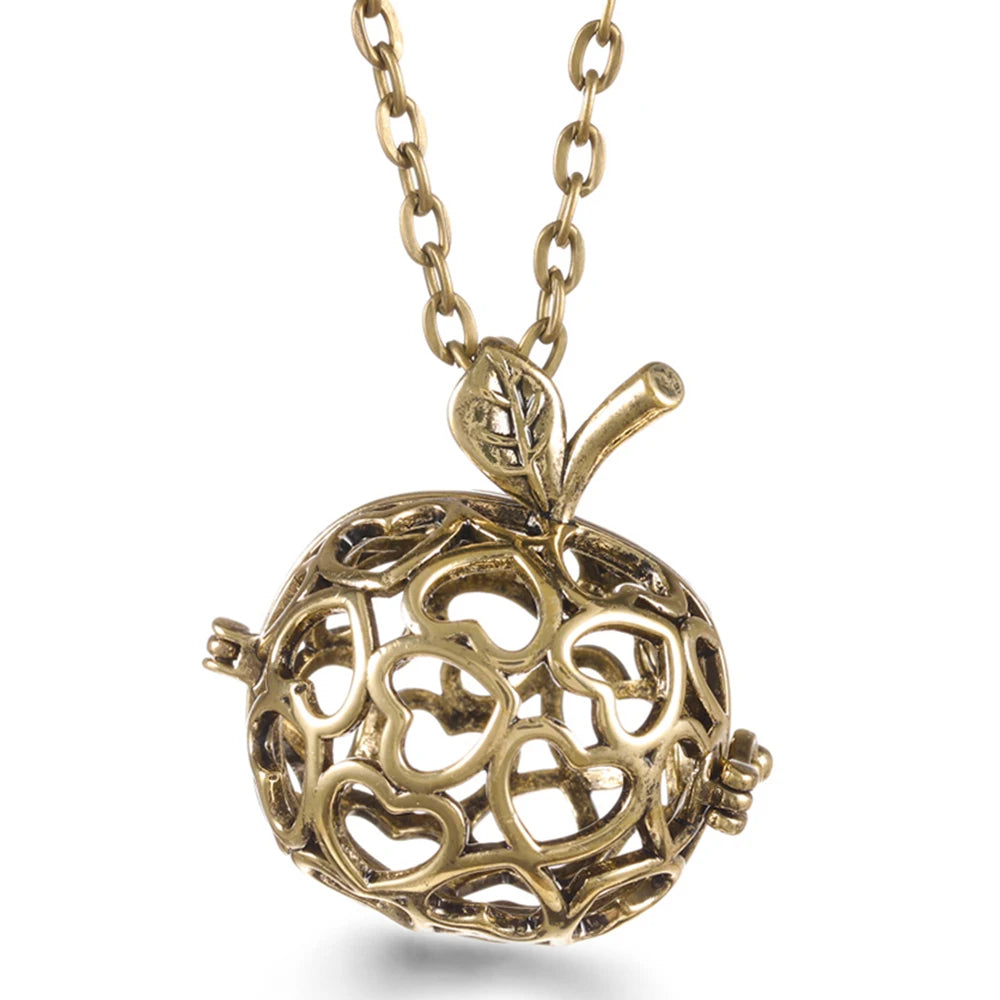 Mexico Chime Music Ball Caller Pendant Aromatherapy Diffuser Necklace Angel Wing Lockets Fine Zircon Pregnant Woman Jewelry Gift