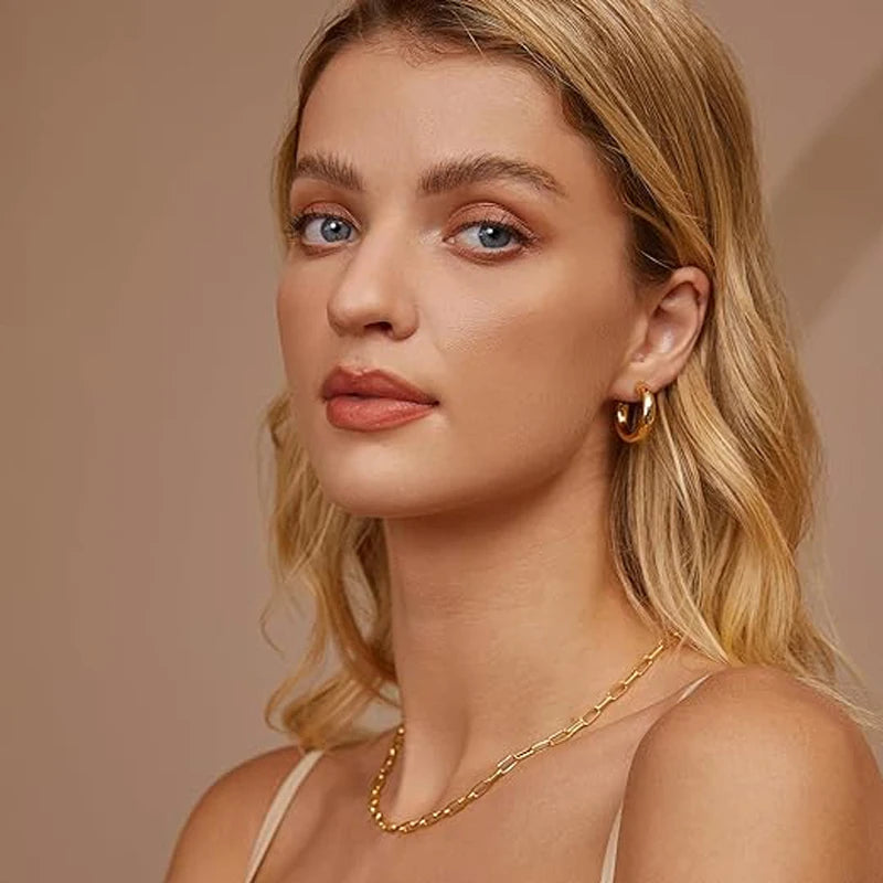 New 24 Pairs Earrings Set for Women Gold Color Bohemia Vintage Pearl Circle Geometric Hoop Earring Trendy Luxury Jewelry Gifts