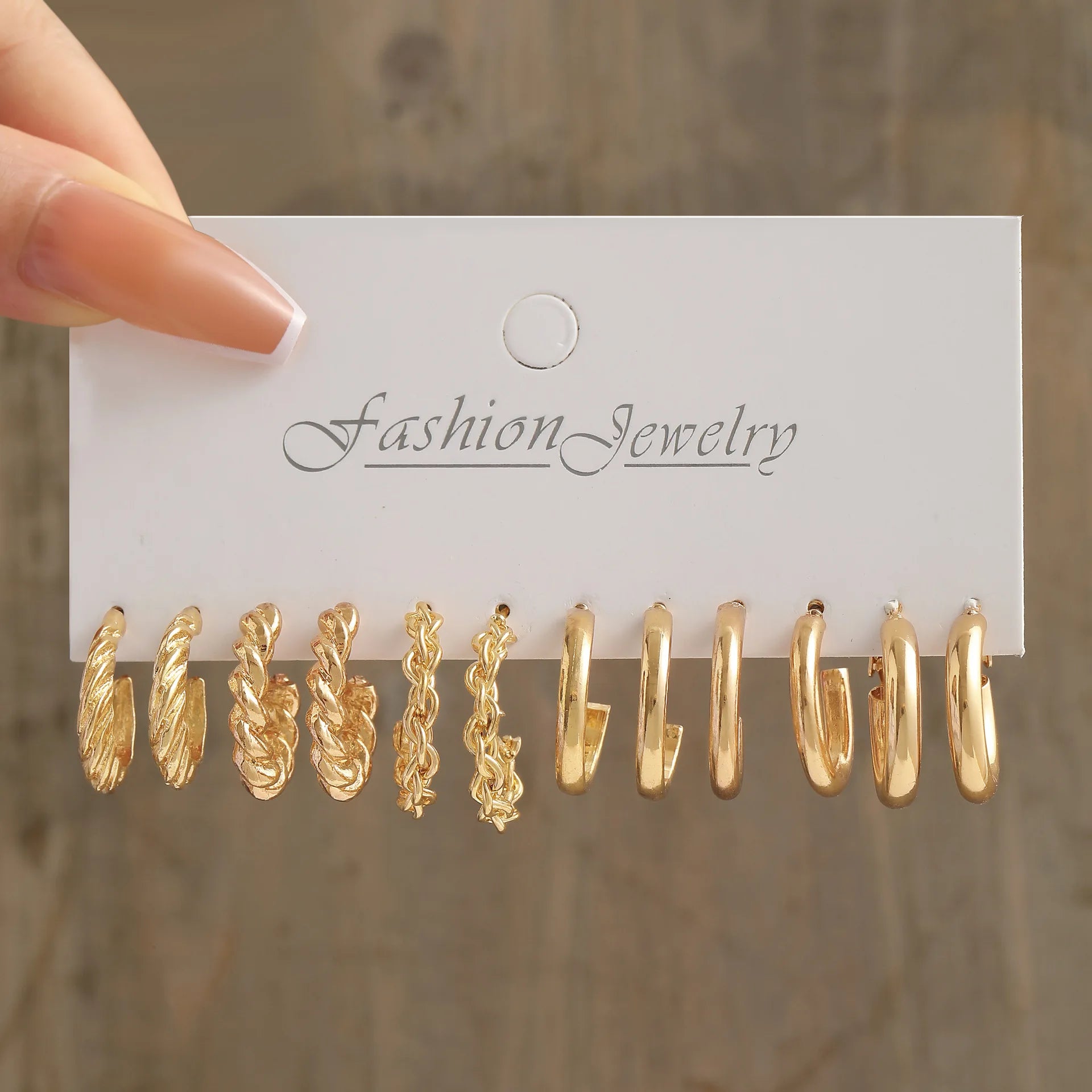 New 24 Pairs Earrings Set for Women Gold Color Bohemia Vintage Pearl Circle Geometric Hoop Earring Trendy Luxury Jewelry Gifts
