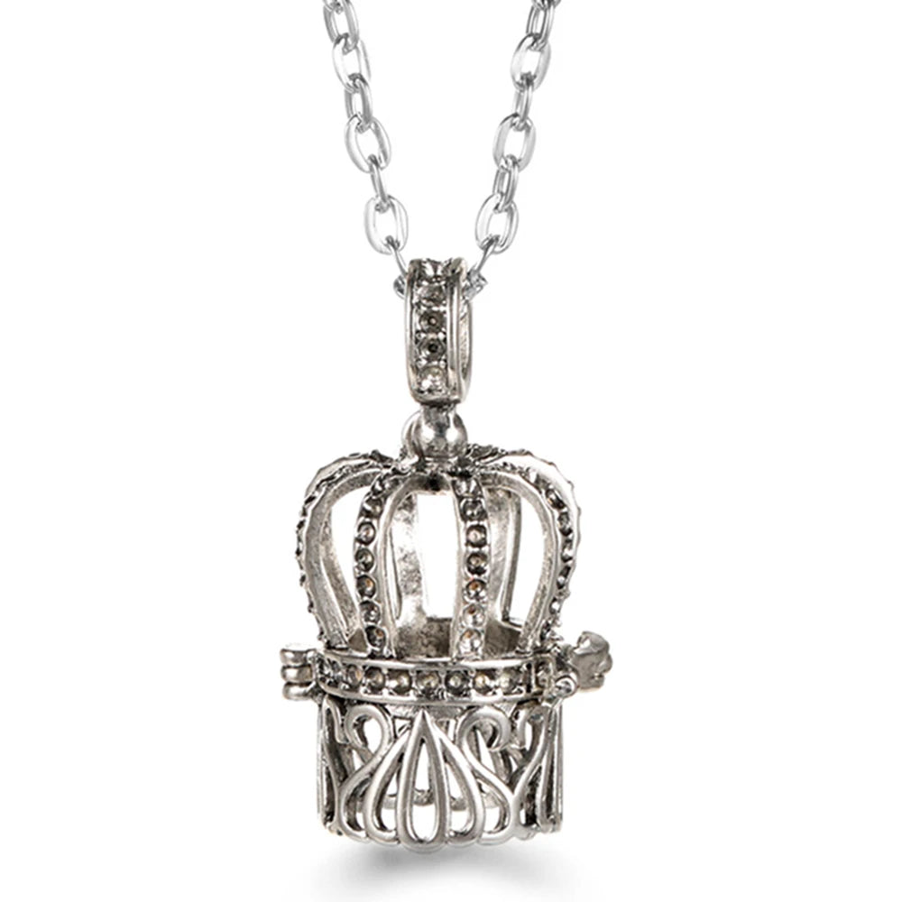Mexico Chime Music Ball Caller Pendant Aromatherapy Diffuser Necklace Angel Wing Lockets Fine Zircon Pregnant Woman Jewelry Gift