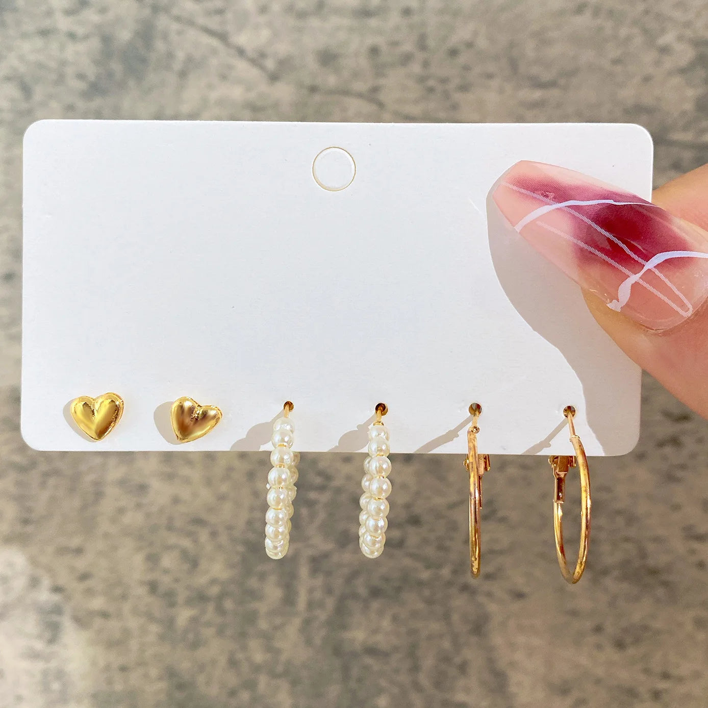 New 24 Pairs Earrings Set for Women Gold Color Bohemia Vintage Pearl Circle Geometric Hoop Earring Trendy Luxury Jewelry Gifts