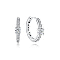 Original 925 Sterling Silver Earrings 2025 Stud Hoop Crystal Earings For Women Rose Gold Crown Heart Infinity Bee Earing Jewelry